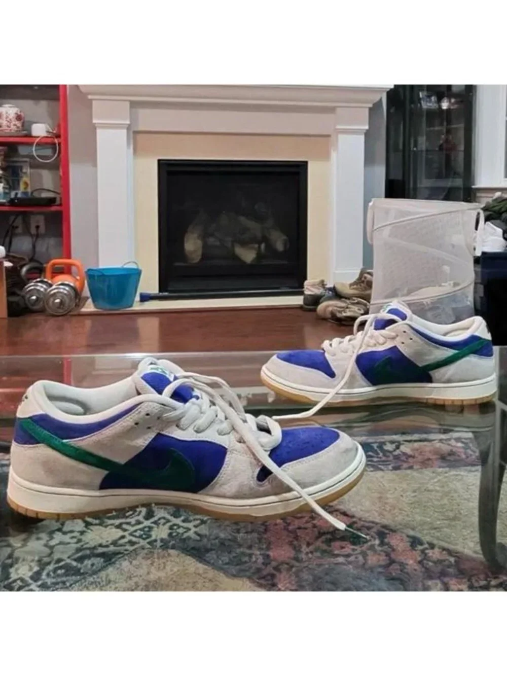 Nike SB Dunk Low Pro Deep Royal Green White Gum HF3704-001 - Mens 13